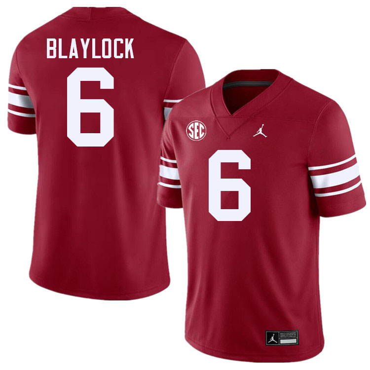 Oklahoma Sooners #6 Tory Blaylock College Football Jersey Stitched-Throwback